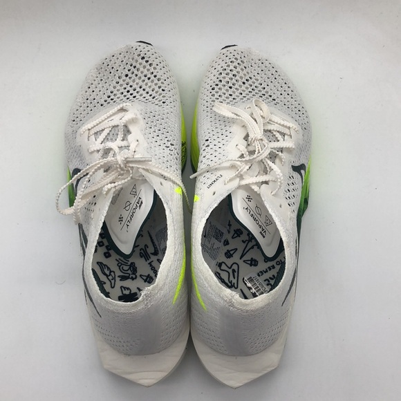 Mens Nike ZoomX Vaporfly Next% FK White/Green FZ4017-100 *Tried on * Sz 11 - Picture 5 of 12